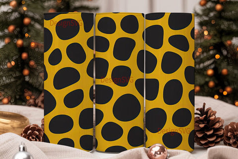 Yellow Giraffe Print 20oz Tumbler Wrap Sublimation DesignSVG 