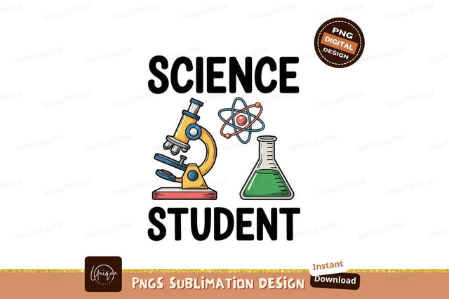Yellow microscope blue atom flask green liquid science Sublimation Designangry 