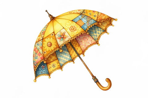 Yellow Patchwork Summer Clipart Sublimation SVGista 