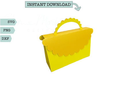 Yellow Purse box with Daisy SVG Sharia Morton Designs 