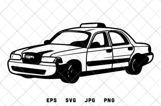 Yellow Taxi Vector Graphics - JPG, SVG, PNG, EPS - Digital Download with Commercial License for Cricut, Silhouette, Scan N Cut Crafting SVG Loveleen Kaur 
