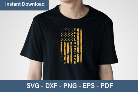 Yellowstone Flag Svg Png Cutting Printable Files SVG Debashish Barman 