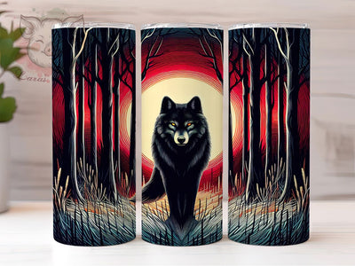 Yellowstone Scenic Wolf Tumbler, Wildlife Tumbler Design, Scenic Wolf Wrap, National Park Wrap, Artistic Nature Wrap, Sublimation Design, Trendy Gift Idea Sublimation Lara' s Designs 