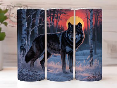 Yellowstone Scenic Wolf Tumbler, Wildlife Tumbler Design, Scenic Wolf Wrap, National Park Wrap, Artistic Nature Wrap, Sublimation Design, Trendy Gift Idea Sublimation Lara' s Designs 