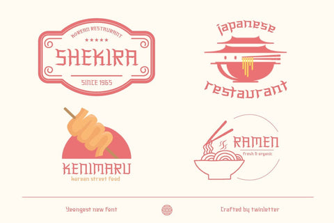 Yeongest - Korean Style Font Font twinletter 