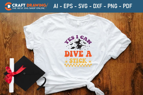Yes I Can Dive A Stick Some Days I`m Extra Witchy Halloween Svg, Halloween Png , Halloween Clipart, Ghost Svg, Halloween Shirt Svg, Hippie Svg, Retro Svg, Svg Bundle, Sublimation Designs SVG Debashish Barman 