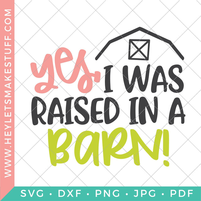 Yes I Was Raised in a Barn SVG Hey Let's Make Stuff 