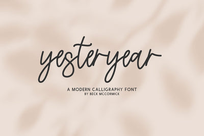 Yesteryear Script Font Beck McCormick 