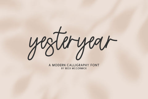 Yesteryear Script Font Beck McCormick 