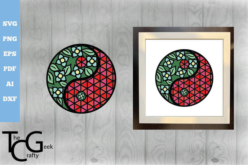 Yin Yang Shadow Box and 3D Layered SVG SVG The Crafty Geek 