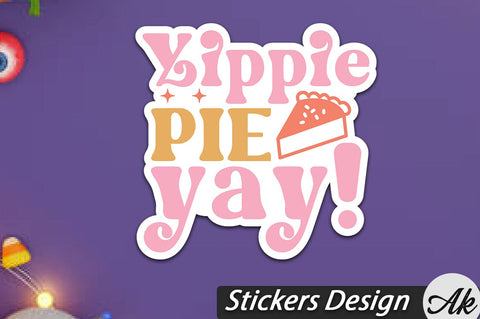 Yippie Pie Yay Stickers Design SVG akazaddesign 