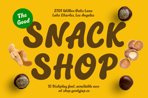 YJ Dishplay – Warm, Playful Display Font for Branding & Menus Font Yenty Jap Creative 