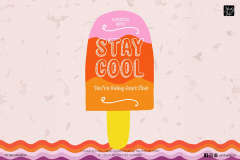 YJ Knotted Ink Font Font Yenty Jap Creative 