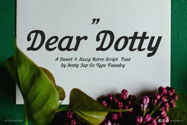 YJC Dear Dotty - A bold script-inspired display font crafted with character & versatility Font Yenty Jap Creative 