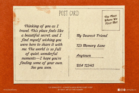 YJC Dear Dotty - A bold script-inspired display font crafted with character & versatility Font Yenty Jap Creative 