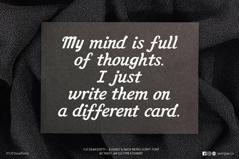 YJC Dear Dotty - A bold script-inspired display font crafted with character & versatility Font Yenty Jap Creative 