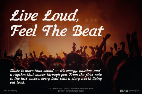 YJC Dear Dotty - A bold script-inspired display font crafted with character & versatility Font Yenty Jap Creative 