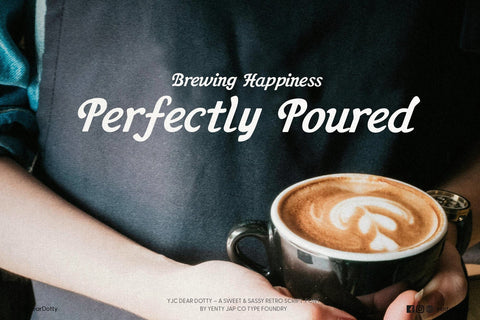 YJC Dear Dotty - A bold script-inspired display font crafted with character & versatility Font Yenty Jap Creative 
