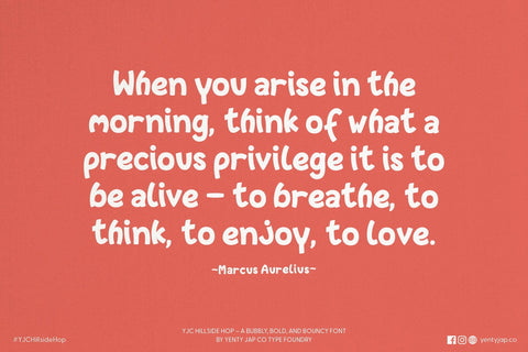 YJC Hillside Hop - A Fun & Bouncy Handwritten Font Font Yenty Jap Creative 