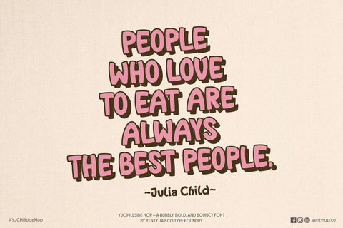 YJC Hillside Hop - A Fun & Bouncy Handwritten Font Font Yenty Jap Creative 
