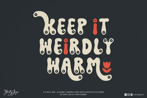 YJC JellyJam - A Chunky, Groovy, Retro Font Font Yenty Jap Creative 