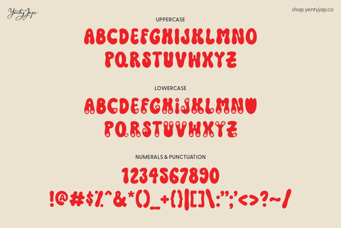 YJC JellyJam - A Chunky, Groovy, Retro Font Font Yenty Jap Creative 