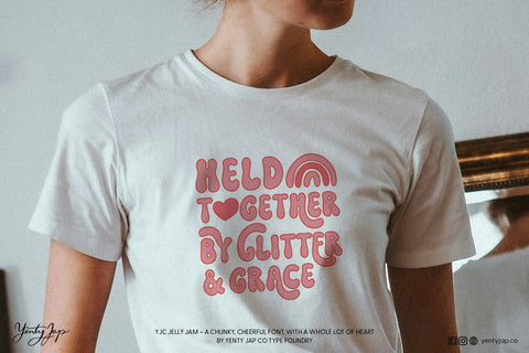 YJC JellyJam - A Chunky, Groovy, Retro Font Font Yenty Jap Creative 