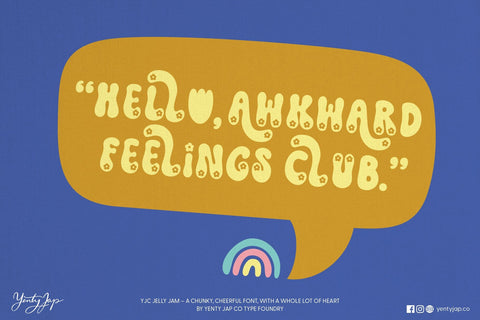 YJC JellyJam - A Chunky, Groovy, Retro Font Font Yenty Jap Creative 