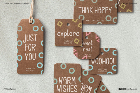 YJC Jollybean Font - Playful Handwritten Font for Crafts, Logos & Invitations Font Yenty Jap Creative 