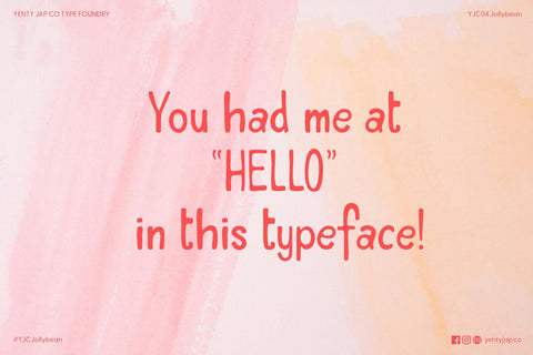 YJC Jollybean Font - Playful Handwritten Font for Crafts, Logos & Invitations Font Yenty Jap Creative 