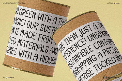 YJC Jollybean Font - Playful Handwritten Font for Crafts, Logos & Invitations Font Yenty Jap Creative 