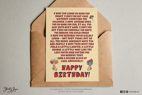 YJC Snapstack - A Playful 3D Cartoon Font Font Yenty Jap Creative 