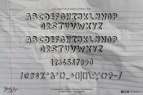 YJC Snapstack - A Playful 3D Cartoon Font Font Yenty Jap Creative 