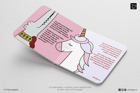 YJC Sunny Ripple - The Handcrafted Hug Font Font Yenty Jap Creative 