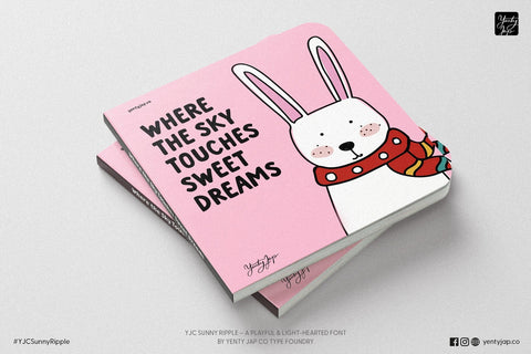 YJC Sunny Ripple - The Handcrafted Hug Font Font Yenty Jap Creative 