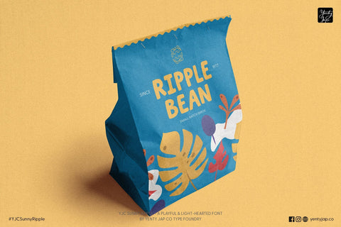YJC Sunny Ripple - The Handcrafted Hug Font Font Yenty Jap Creative 