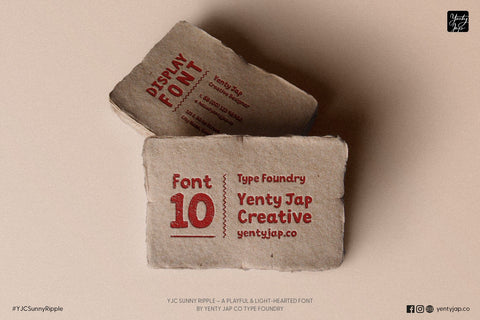 YJC Sunny Ripple - The Handcrafted Hug Font Font Yenty Jap Creative 