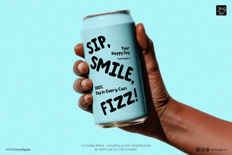 YJC Sunny Ripple - The Handcrafted Hug Font Font Yenty Jap Creative 