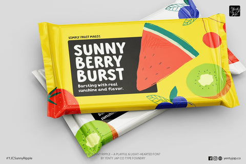 YJC Sunny Ripple - The Handcrafted Hug Font Font Yenty Jap Creative 