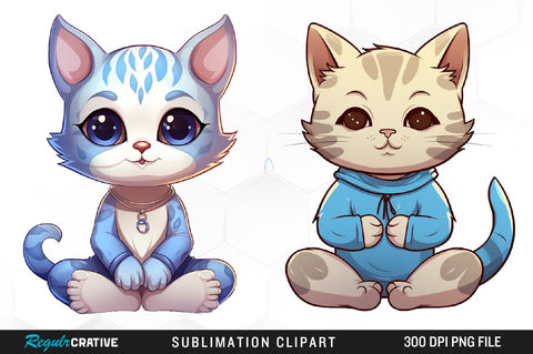 Yoga Animals Watercolor Clipart Bundle Sublimation Regulrcrative 