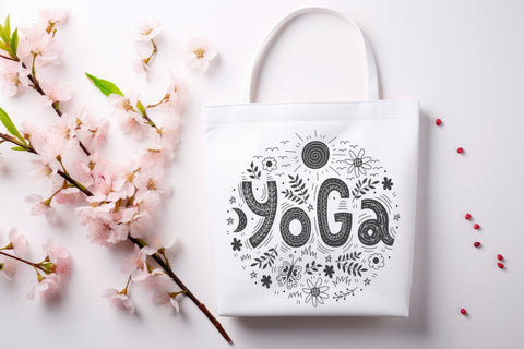 Yoga Doodle Lettering Sublimation Rin Green 