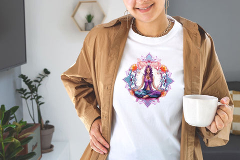 Yoga Girl and Mandala Sublimation Bundle Sublimation Designangry 