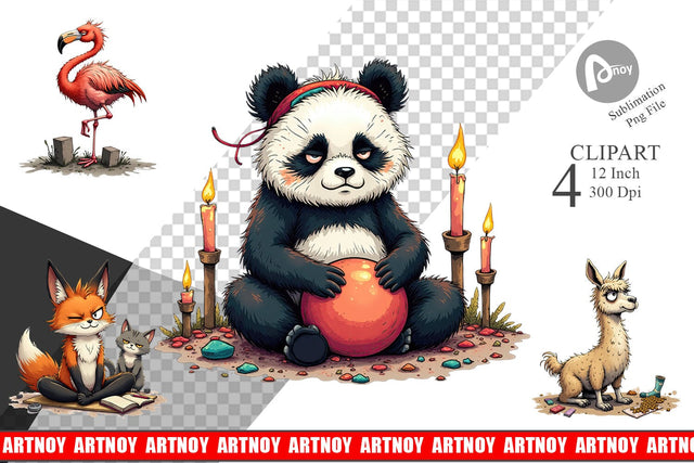 Yoga Grumps Clipart Sublimation artnoy 