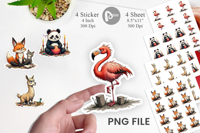 Yoga Grumps Sticker Sublimation artnoy 