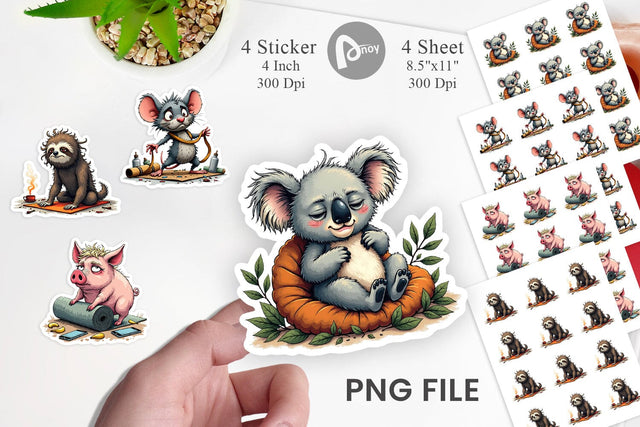 Yoga Grumps Sticker Sublimation artnoy 