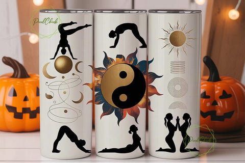 Yoga Harmony Celestial 20oz Tumbler Wrap Sublimation PixelChick 
