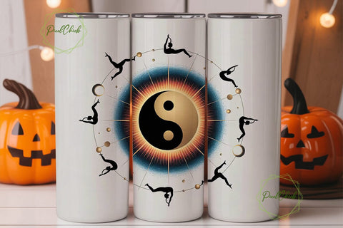 Yoga Harmony Celestial 20oz Tumbler Wrap Sublimation PixelChick 