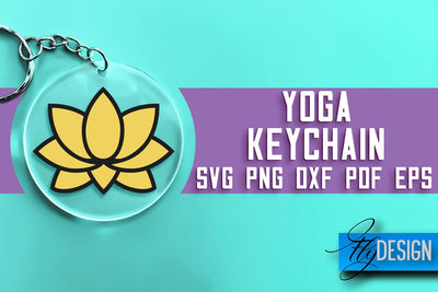 Yoga Keychain SVG Design | Yoga Quotes Design | SVG File SVG Fly Design 