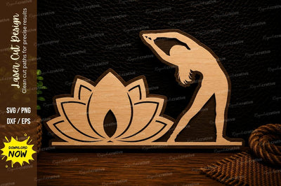 Yoga Lotus Pose Laser Cut Svg Design SVG Regulrcrative 