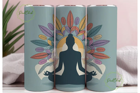 Yoga Mandala Meditation 20oz Tumbler Sublimation PixelChick 